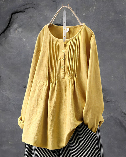 Emma™ Tummy Covering Tunic Blouse Mustard Blouse