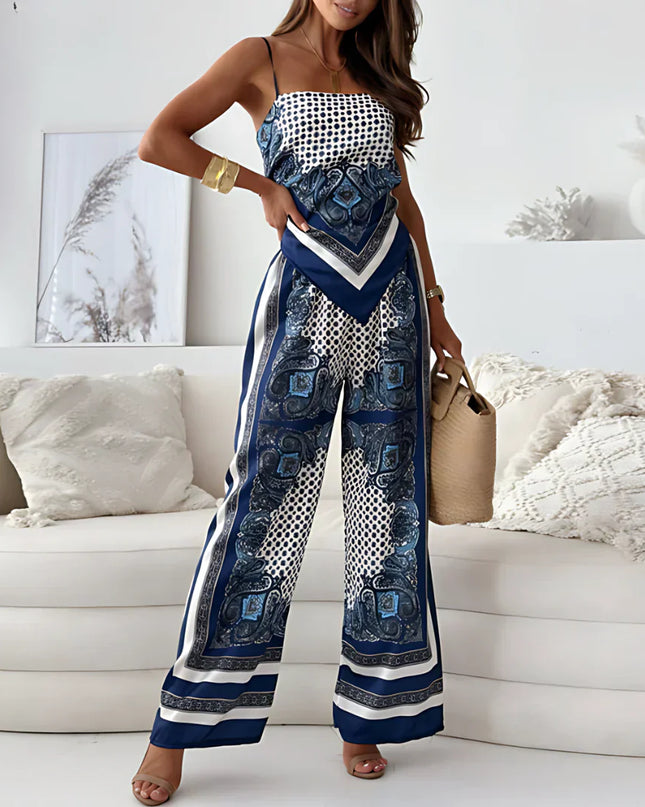 Tiana | Backless Top and Trouse Set Trousers