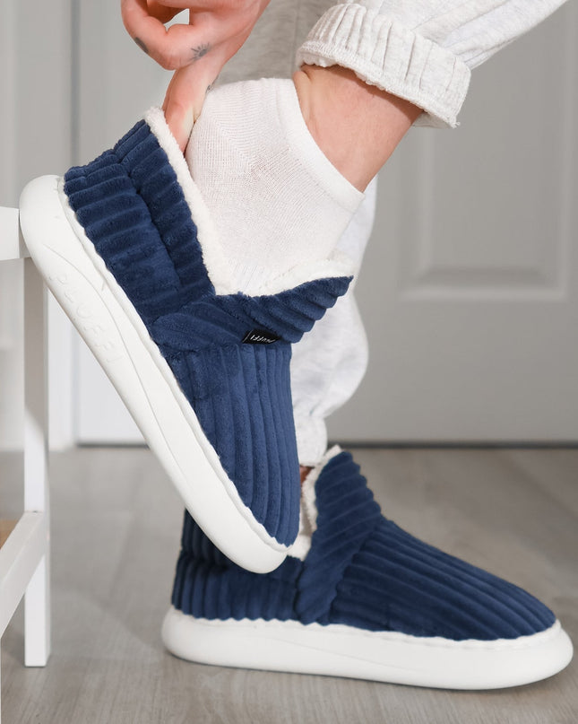 The Original Cozy Fuzzy Slippers Blue Slippers