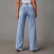Cate | Flared Denim Jeans Pants