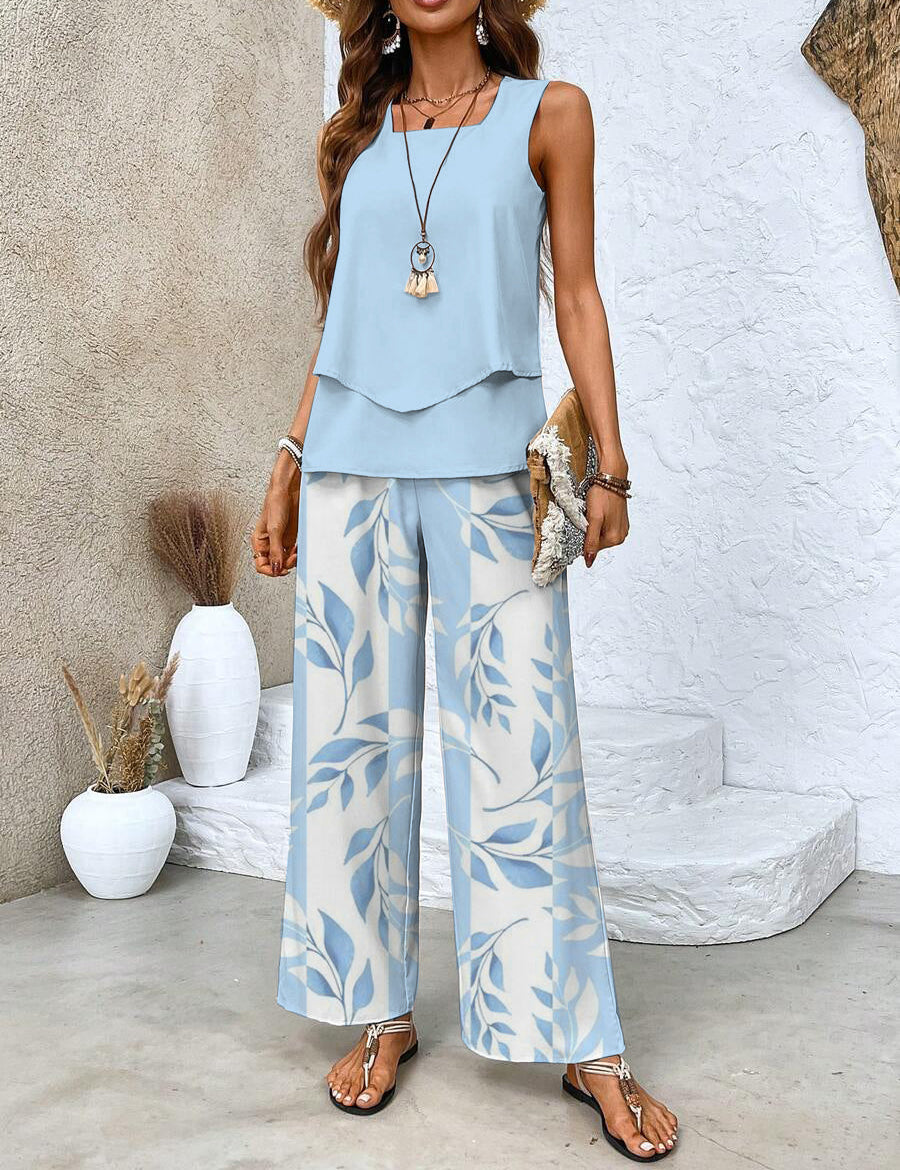 Brenda 2-Piece Summer Set - Chic & Breezy Blue Outfit Sets