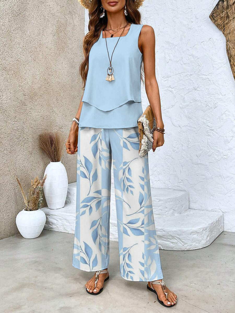 Brenda 2-Piece Summer Set - Chic & Breezy Blue Outfit Sets