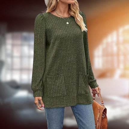 Colina | Elegant Pullover Army Green