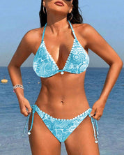 Amara | Colourful Patchwork Triangle Bikini Set TOP