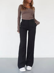 EVA | WIDE TROUSERS Black
