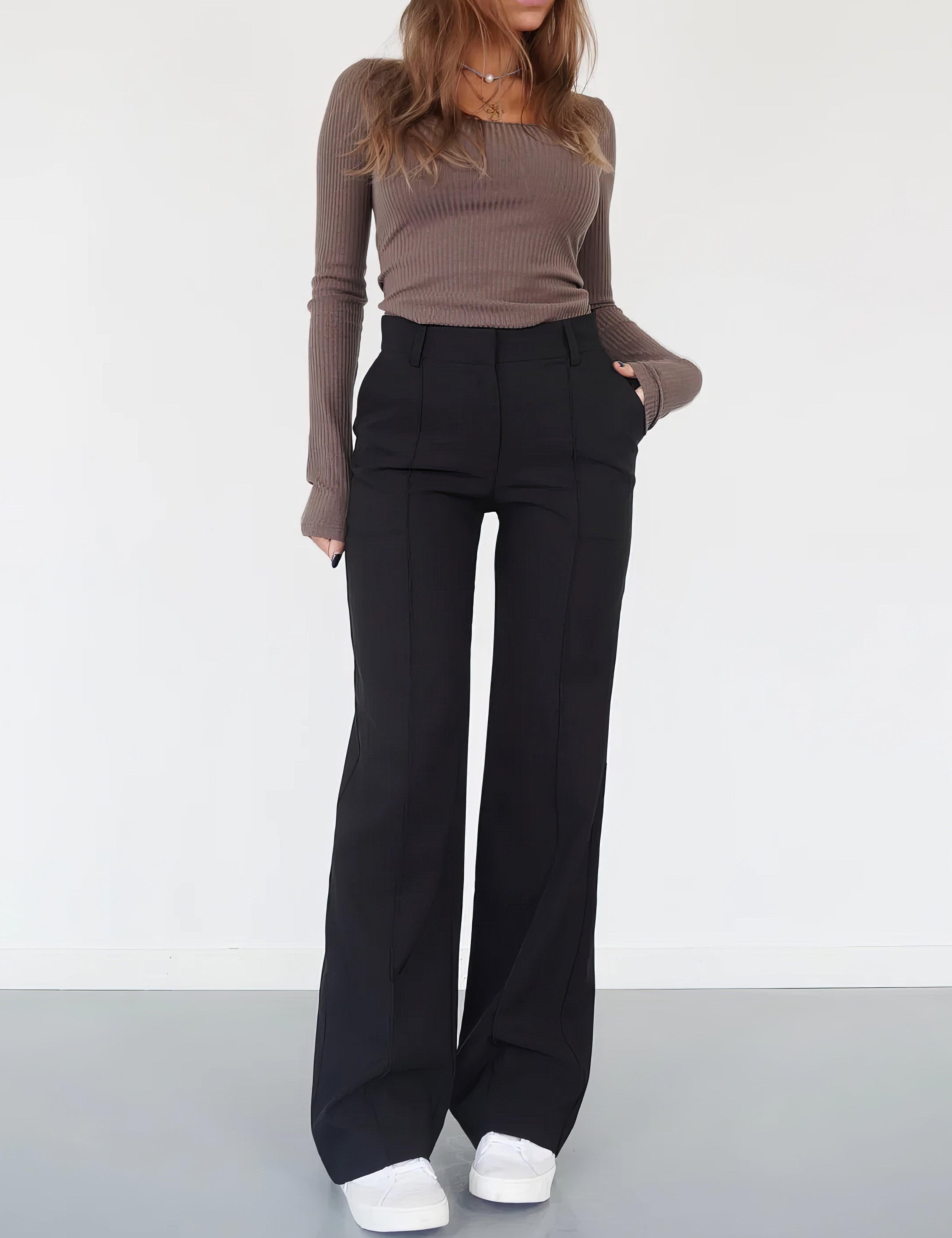 EVA | WIDE TROUSERS Black