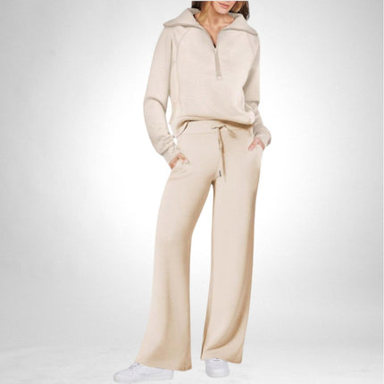 Alesha | Stylish Two-Piece Loungewear Set Beige