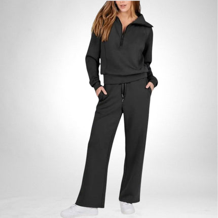 Alesha | Stylish Two-Piece Loungewear Set Black