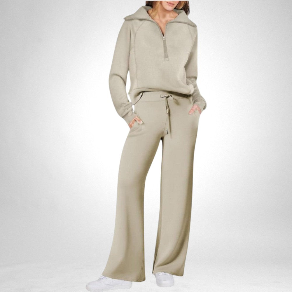 Alesha | Stylish Two-Piece Loungewear Set Light Green