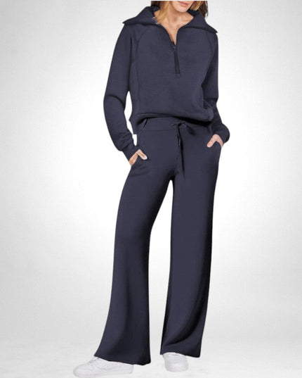 Alesha | Stylish Two-Piece Loungewear Set Dark Blue