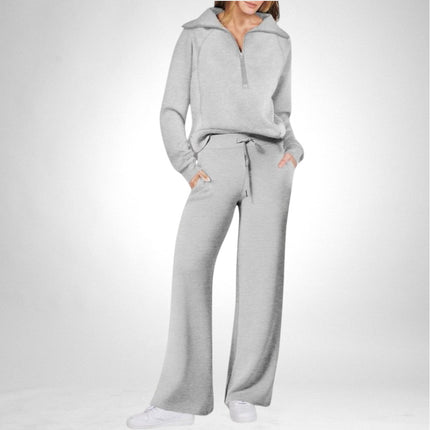 Alesha | Stylish Two-Piece Loungewear Set Light Gray
