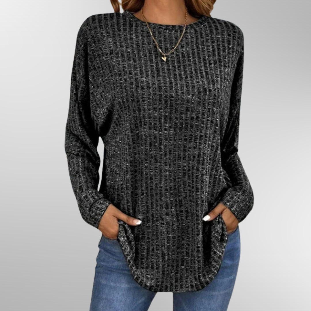 Isabelle Elegant Top - Chic Lightweight Blouse Black Sweaters