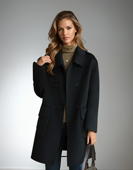 Maya | Chique and Comfortabel Coat Black Coats & Jackets