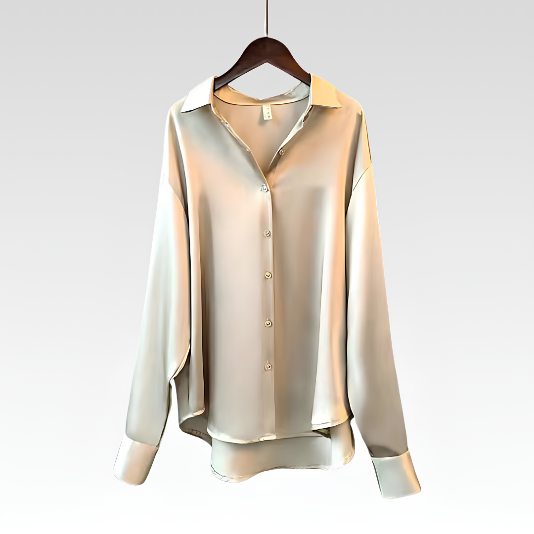 Satin shirt for women Champagne