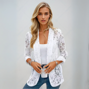 Womens Lace Blazer Tailored Fit Breathable Elegant - OKOHOKO™ FASHION