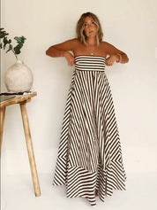 Nocturnal Charm Ruched Maxi Dress Dresses