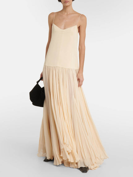 Strappy Drop Waist Irregular Dress Beige Dresses