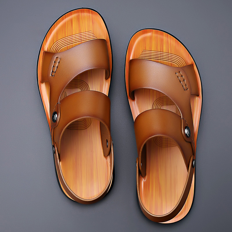 Marlow™ Leather Block-Heel Slide Sandals Sandals