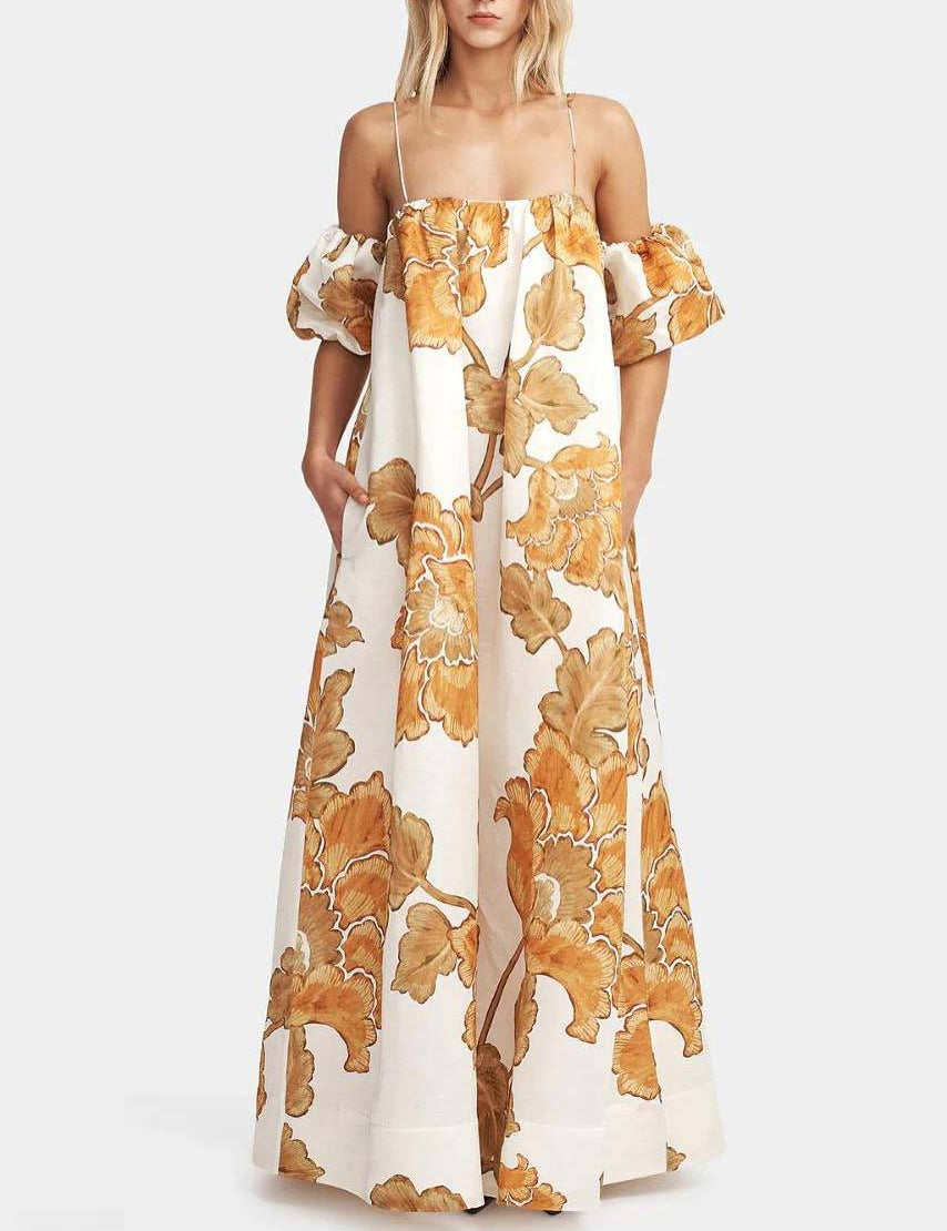 Floral Print Sling Dress Printed Dresses
