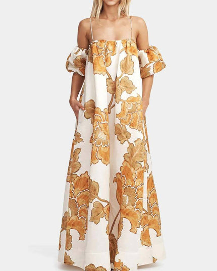 Floral Print Sling Dress Printed Dresses