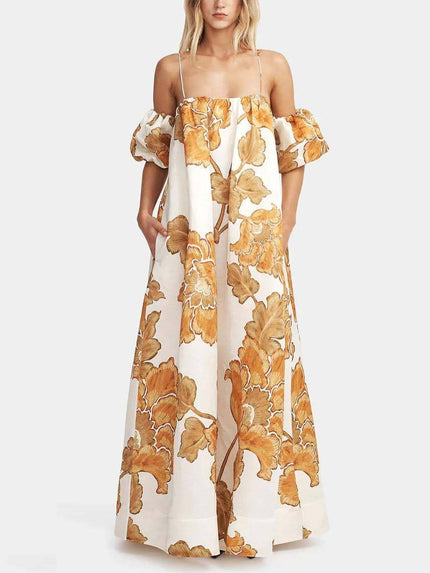 Floral Print Sling Dress Printed Dresses