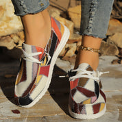 Trendy Plaid Canvas Shoes Shoes