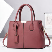 Women’s Large-Capacity PU Leather Tote & Crossbody Bag Rubber Pink 30x21x13 Bag