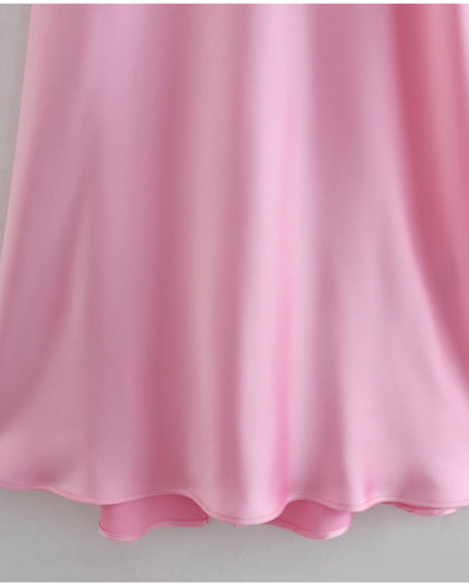 Elegant Women’s Satin Camis Long Dress Dresses