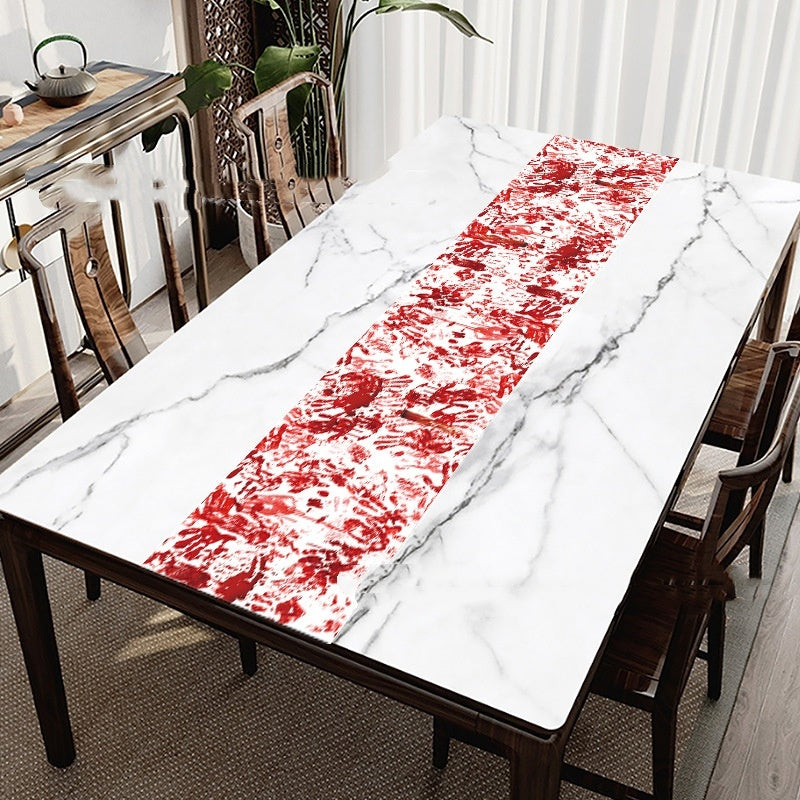 Haunted Blood Hand Halloween Tablecloth Holiday Decoration