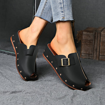 Women's Non-Slip Platform Sandals Black Sandals