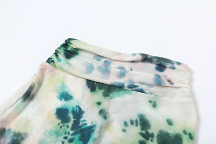 2-Piece Tie-Dye Halter Maxi Dress Set Dresses