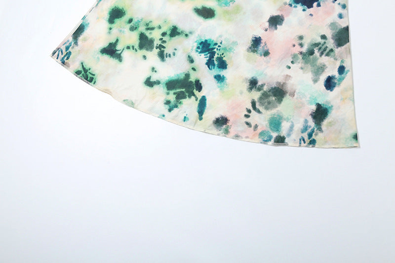 2-Piece Tie-Dye Halter Maxi Dress Set Dresses