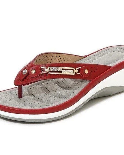 Alice Leroy | Alice Leroy Soft Padded Flip Flops Red Sandals