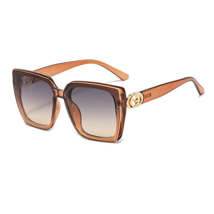 Eleglare GC Women's Fashion UV+ Sunglasses Brown-Gray Brown Sunglasses