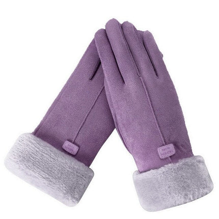 Women's Waterproof Touchscreen Winter Gloves Purple Gloves