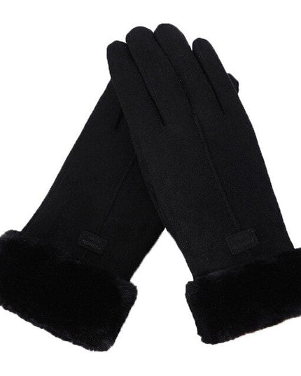 Women's Waterproof Touchscreen Winter Gloves Black Gloves