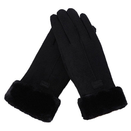 Women's Waterproof Touchscreen Winter Gloves Black Gloves