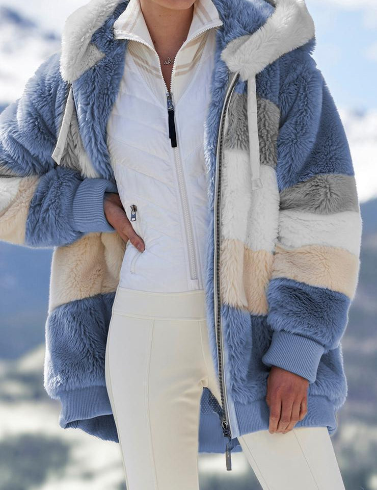 Premium Teddy Lux Warm & Stylish Jacket Blue Jacket
