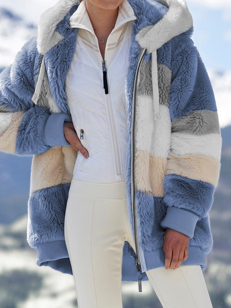 Premium Teddy Lux Warm & Stylish Jacket Blue Jacket