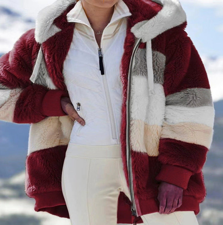 Premium Teddy Lux Warm & Stylish Jacket Wine Red Jacket