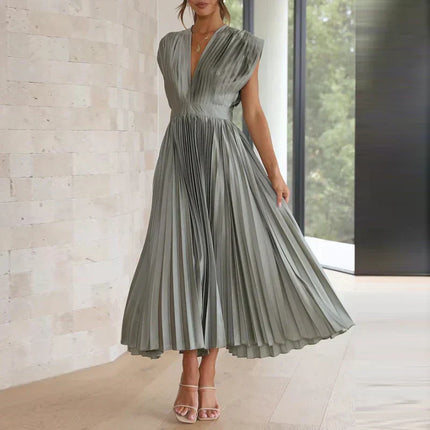 Adele | Fashionable maxi dress Gray Dresses