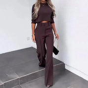 Skylar | Stylish two-piece set Brown Two Pieces Sets