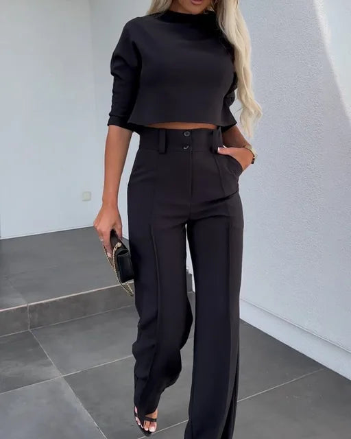 Skylar | Stylish two-piece set Black Two Pieces Sets