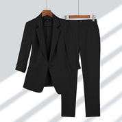 Women's Blazer & Trouser Set – Elegant Two-Piece Suit for Office & Events Black Set Blazer