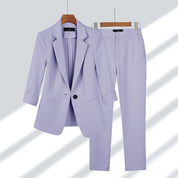 Women's Blazer & Trouser Set – Elegant Two-Piece Suit for Office & Events Lilla Purple Set Blazer