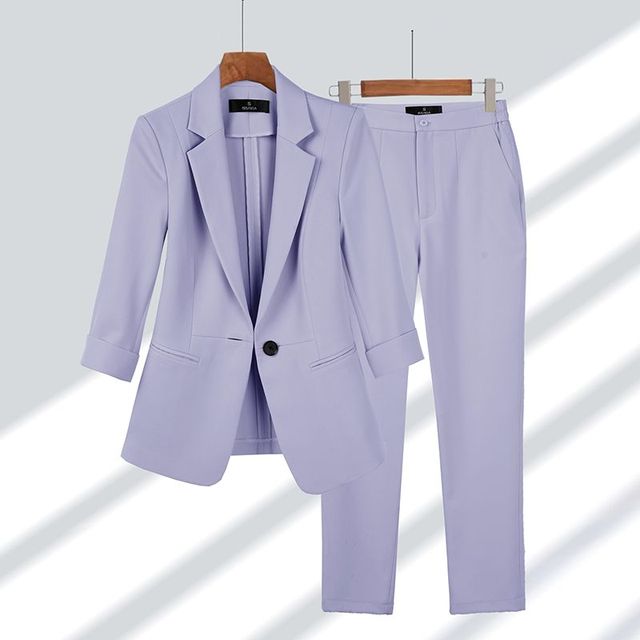 Chloe - Blazer & Trouser Set Lilla Purple Set Blazer