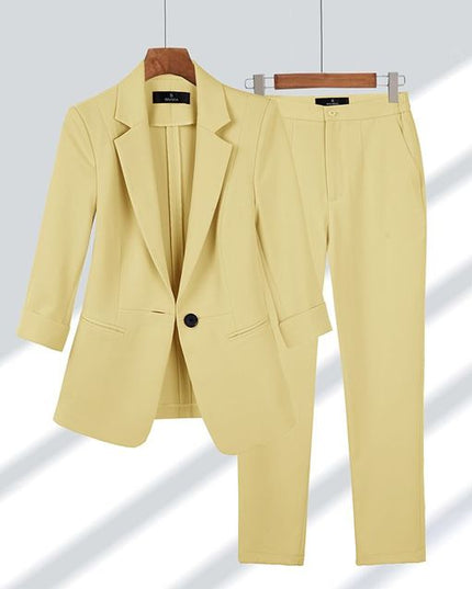 Chloe - Blazer & Trouser Set Yellow Set Blazer