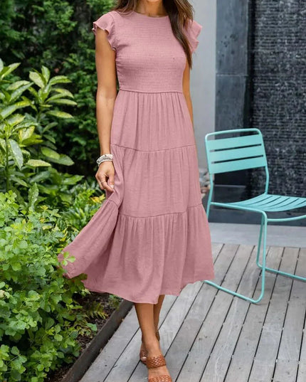 Ember™ | Sophisticated Belly-Covering Dress Pink Dress