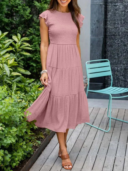 Ember™ | Sophisticated Belly-Covering Dress Pink Dress