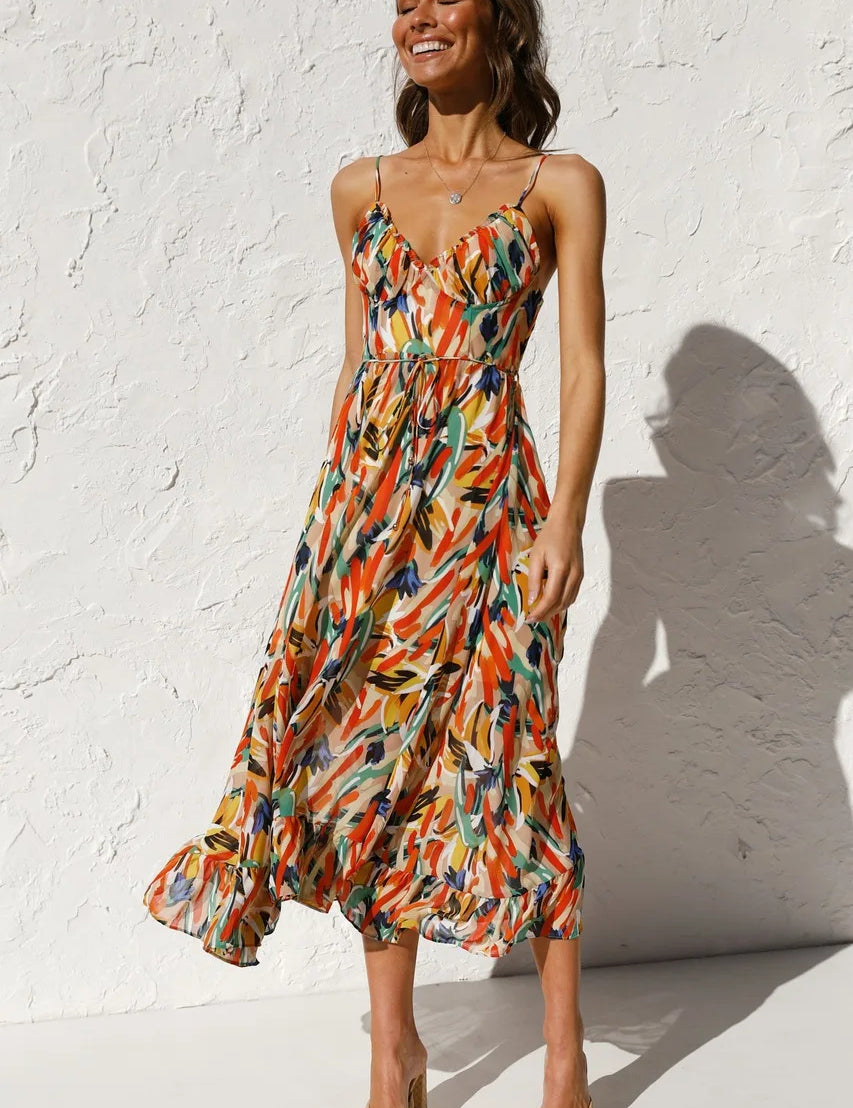 Elise™ | Colored midi dress Colorful Dresses